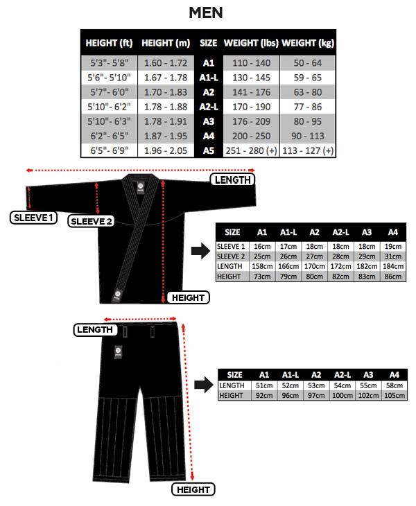 Scramble Gi Size Chart