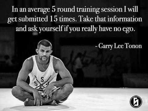 Garry Tonon BJJ Quote About Getting Submitted 15 Times Per 5 Round Training Session